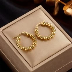 ICEEX 18k Gold Pearl Earrings