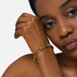 ICEEX 18k Gold Evil Eye Diamond Bangle -Iceex S950e7384cf4a4c9d8f206596c3d11db5L