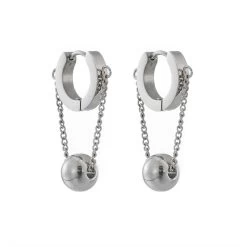 ICEEX Sterling Silver Cuban Pearl Earrings