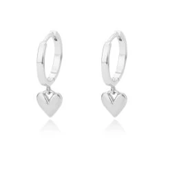 ICEEX Sterling Silver Love Heart Earrings