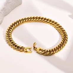 ICEEX 8mm Double Curb Chain Bracelet