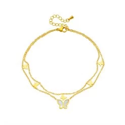 ICEEX 18k Gold Inter Linked Butterfly Love Anklet -Iceex Sbe65139ffa7c46c69bafc06a192c3f3eK