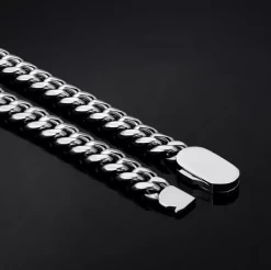 ICEEX Sterling Silver Curb Cuban Chain