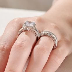 ICEEX 1.25 Crt Diamond Love Ring Set (2 Ring Piece Set)