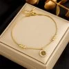 ICEEX 18k Gold Rope Cube Pearl Tree Anklet -Iceex Sd3ba5dd9c08e434b9056cae541131c4b1