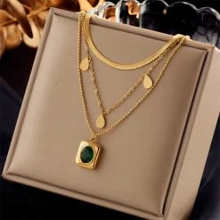 ICEEX 18K Gold Emerald Glory Set