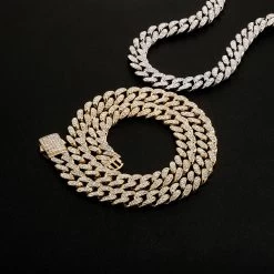ICEEX Miami Curb Cuban Link Chain (Gold/Silver) -Iceex Sdbcfb0ce079347ccae7a9f2e34ed86e79