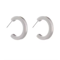 ICEEX Sterling Silver Semi Ring Earrings