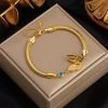 ICEEX 18k Gold Butterfly Snake Chain Bracelet -Iceex Se1e07c9b58734535859dffbe48429369n