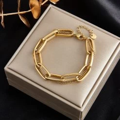 ICEEX 18k Gold Wide Cuban Chain Bracelet -Iceex Se22506bb8bd24931a22c00e236f0094fv
