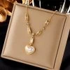 ICEEX 18k Gold Diamon Pearl Heart Inter-linked Chain -Iceex Se56b3e12dd284bd8a284dfd749c6fc73F