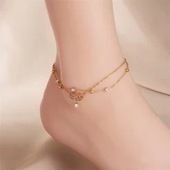 ICEEX 18k Gold Rose Diamond Anklet -Iceex Se6e3ae3e433345a0b661a40446eee2f0E