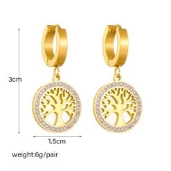 ICEEX 18k Gold Tree Of Life Earrings -Iceex Secfb605fcacd4992ab891b3d78959d19k