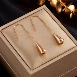 ICEEX 18k Rose Gold Hook Earrings
