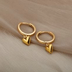 ICEEX 18k Gold Love Heart Earrings -Iceex Sf6ad3dbdc4fa45cdbc11f5a426df577b1