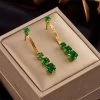 ICEEX 18k Gold Snake Chain Emerald Stone Earrings -Iceex Sfa5c803a0c524b2eaf4bf954a3418a721