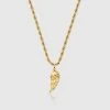 ICEEX 18k Gold Wing Pendant Necklace -Iceex WING G