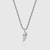 ICEEX Sterling Silver Wing Pendant Necklace -Iceex WING S