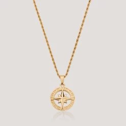 ICEEX North Star Gold Pendant Necklace
