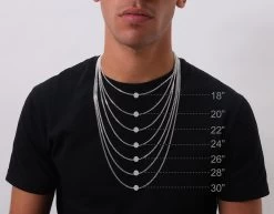 ICEEX Sterling Silver Rope Necklace -Iceex chainlengthmodel 8ab1d3f0 cffc 417f b4f1 e93eac96e69a