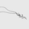 ICEEX Sterling Silver Flower Pendant Necklace -Iceex crtdrop318