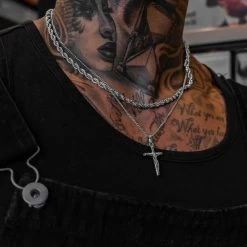 ICEEX Sterling Silver Crucifier Pendant Necklace Chain -Iceex cucuifxsilver 1000x 983e9de6 c1b4 4727 b8ae 6aad3cf81f94