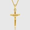 ICEEX 18k Gold Crucifier Pendant Necklace Chain