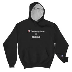 ICEEX Champion X ICEEX Moral Hoodie -Iceex mens champion hoodie black front 636aef6f56c46