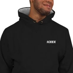 ICEEX Champion X ICEEX Hoodie -Iceex mens champion hoodie black zoomed in 6367e21595879