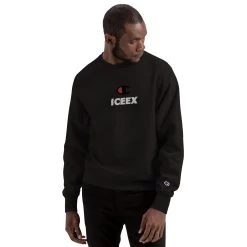 ICEEX Champion X ICEEX Crew Neck 18 ICEEX Champion X ICEEX Crew Neck -Iceex mens champion sweatshirt black front 6367e840768e1