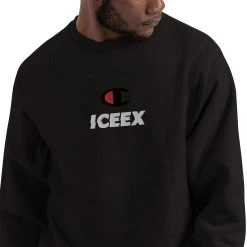 ICEEX Champion X ICEEX Crew Neck 17 ICEEX Champion X ICEEX Crew Neck -Iceex mens champion sweatshirt black zoomed in 6367e840767ad