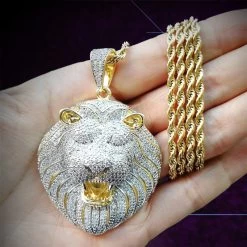 ICEEX Diamond Lion King Pendant (Cuban/Rope Chain) -Iceex product image 1267841900