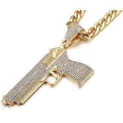 ICEEX Diamond Pistol Pendant (18k Gold Chain) -Iceex product image 1418756427