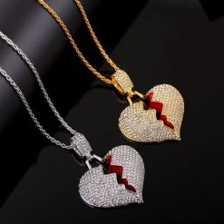 ICEEX Diamond Broken Heart Pendant
