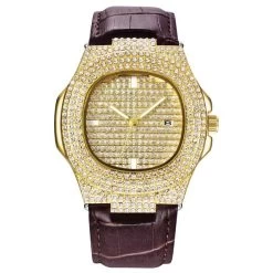 ICEEX ICED OUT 2-Tone Diamond Leather El Classico Watch -Iceex product image 1435775955