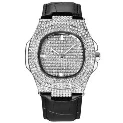 ICEEX ICED OUT 2-Tone Diamond Leather El Classico Watch -Iceex product image 1435775956