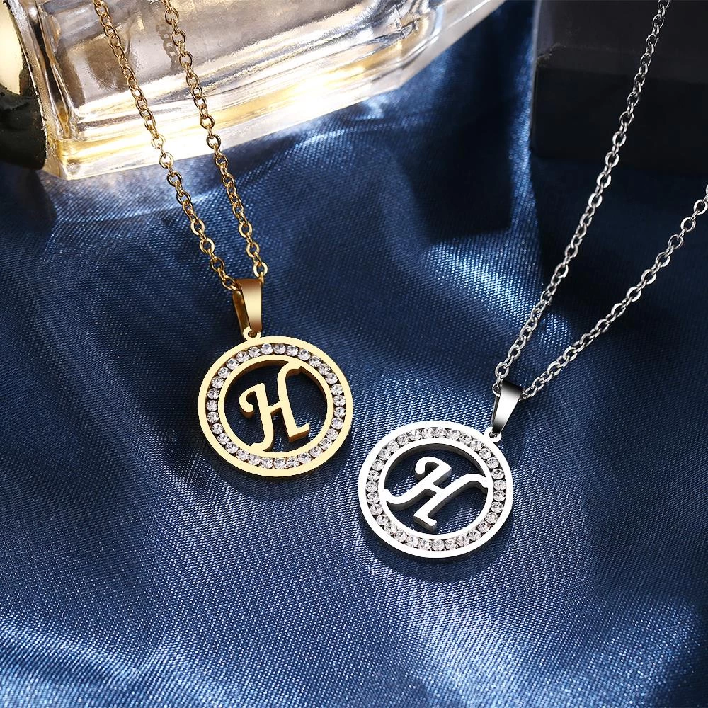 ICEEX A-Z Initials Necklace Diamond Pendant 10 ICEEX A-Z Initials Necklace Diamond Pendant - Image 8