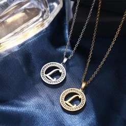 ICEEX A-Z Initials Necklace Diamond Pendant 40 ICEEX A-Z Initials Necklace Diamond Pendant -Iceex product image 1502971595