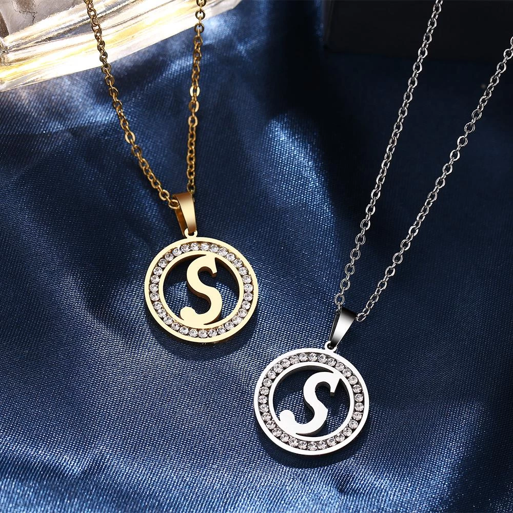 ICEEX A-Z Initials Necklace Diamond Pendant 13 ICEEX A-Z Initials Necklace Diamond Pendant - Image 11