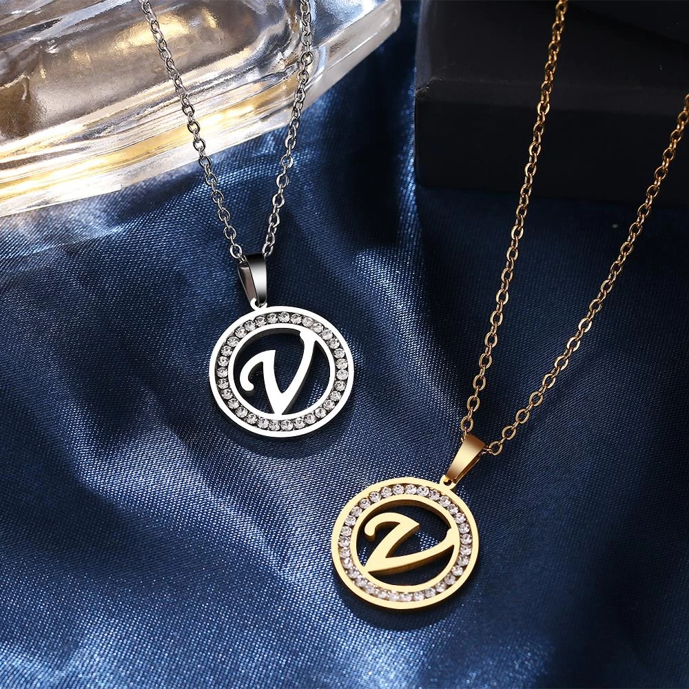 ICEEX A-Z Initials Necklace Diamond Pendant 17 ICEEX A-Z Initials Necklace Diamond Pendant - Image 15