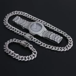 ICEEX 3 Piece Diamond Cuban Link Set