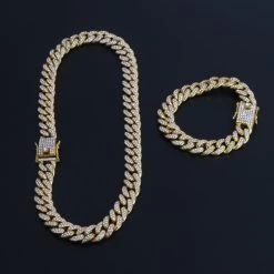 ICEEX 18k Gold Diamond Cuban Link Set -Iceex product image 1518766148