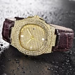 ICEEX ICED OUT 2-Tone Diamond Leather El Classico Watch -Iceex product image 1554695362