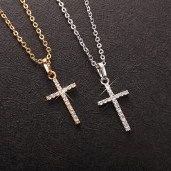 ICEEX Diamond Cross Pendant (chain Included)