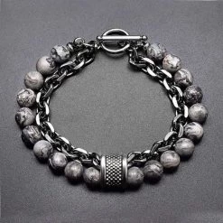 ICEEX Tiger Eye Stone Beaded Silver Bracelet (10-Variants) -Iceex product image 1590630958
