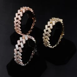 ICEEX Baguette Prong Cuban Bracelet