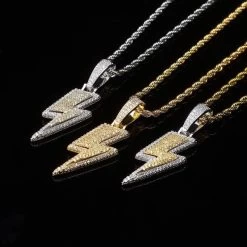 ICEEX Diamond Lightning Pendant (Rope Chain Included)