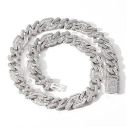 ICEEX Miami Baguette Cuban Link Chain (Platinum White Gold)