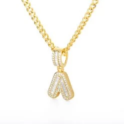 ICEEX Diamond Initial Letters Pendant (18k Gold Chain Included) -Iceex product image 1632189815