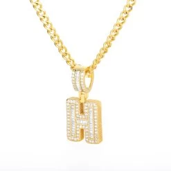 ICEEX Diamond Initial Letters Pendant (18k Gold Chain Included) -Iceex product image 1632189822